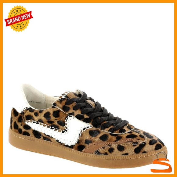 Shoes - Fashion Sneakers Leopard Calf Hair Notice Stitch Lace Up Retro Chic Y2K